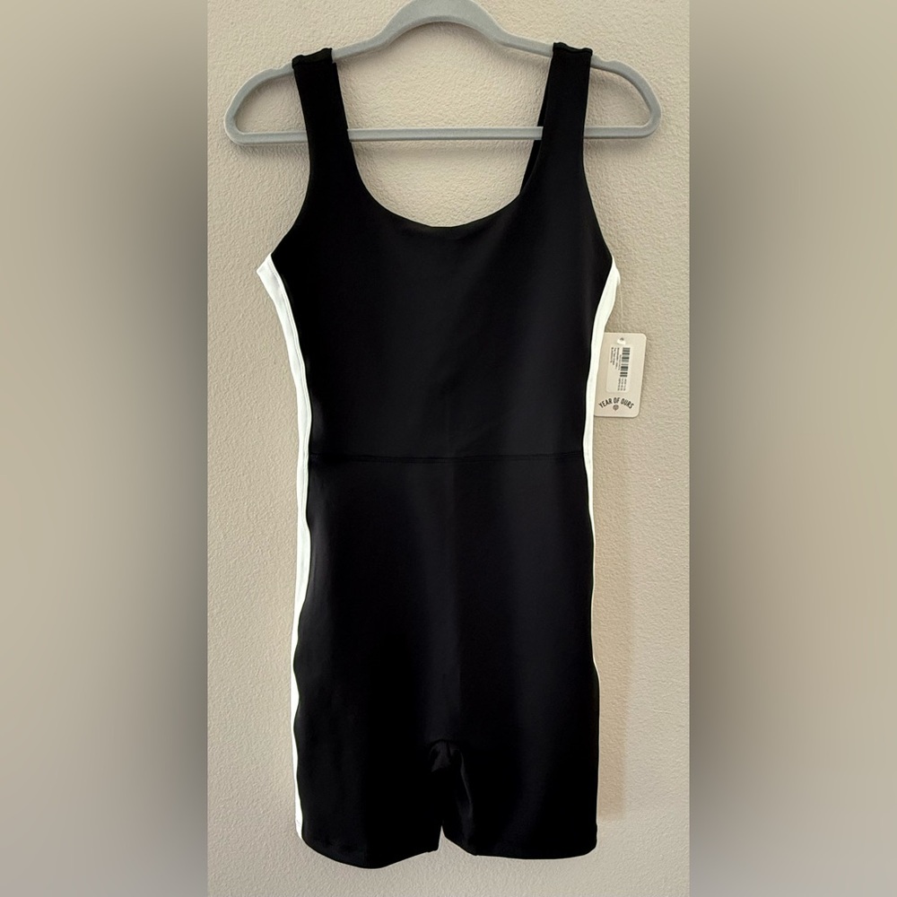 Year of Ours - The Track Onesie - BLACK/WHITE